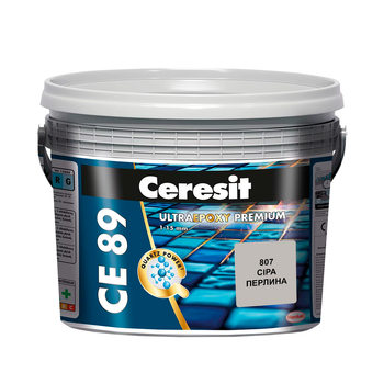 Фуга епоксидна для швів Ceresit CE89 Ultraepoxy Premium 807 сіра перлина 2,5 кг