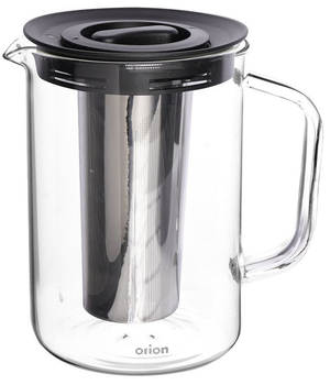 Dzbanek do herbaty Orion szklany z zaparzaczem Srebrny 1.6 l (8592381160005)