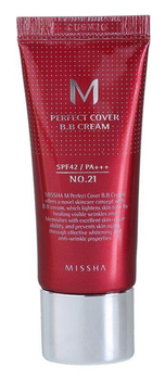 ВВ Крем Матуючий З Ідеальним Покриттям Missha M Perfect Cover BB Cream SPF42 PA 21 тон світлий беж, 20 мл