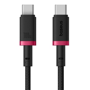 Дата кабель Baseus Dura Series Fast Charging Type-C to Type-C 100W (1m) (P10377803U01) Red / Black