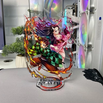 Акриловая Фигурка Клинок, рассекающий демонов Demon Slayer Kimetsu no Yaiba Незуко Камадо и Танджиро Камадо 15 см