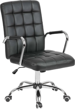 Fotel biurowy Sofotel Benton skórzany Czarny (5902854519132)