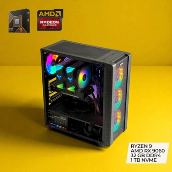 Игровой ПК AMD Ryzen 9 5900X / RADEON RTX 9060 XT 16 Gb / 32 GB DDR4 / 1 TB SSD M2 NVME / ASUS PRIME AMD 570P