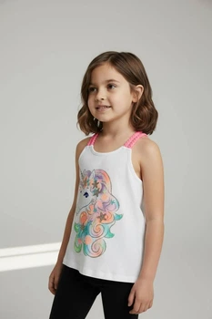 Майка Cynthia Rowley 3/4 года 104 см Белая с единорогом