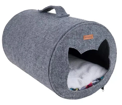 Tunel dla kota Amiplay Quick Press 2w1 Hygge Szary (5907563259805)