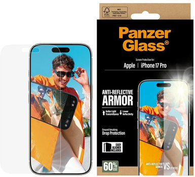Szkło hartowane Panzer Glass Armor Anti-Reflective EasyAligner do Apple iPhone 17 Pro (5715685026737)