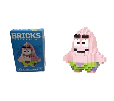 Детский конструктор 3D Bricks SpongeBob 166 деталей Розовый (M3045)