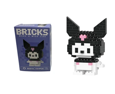 Дитячий конструктор 3D Bricks Kuromi 151 деталей Чорний (M3016)