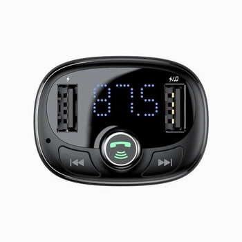 Автомобильное зарядное Устройство Baseus T-Typed MP3 Car Charger S-09 2USB 3.4A Черный