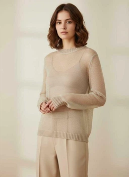 Джемпер мохеровый Облако MKAK603 - Oversize 42/52, Бежевий