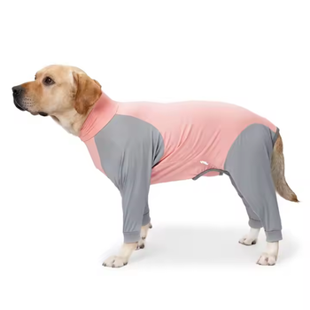 Піжама/попона для собак MOFESIPI Recovery Suit Pink&Grey 2XL