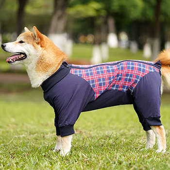 Комбинезон/попона для собак DoubleWin Recovery Suit Plaid Red XS