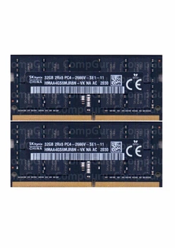 Оперативная память для ноутбука Hynix Black Series DDR4 64GB (2x32GB) 2666MHz SO-DIMM 2Rx8 PC4-2666V (HMAA4GS6MJR8N-VK)
