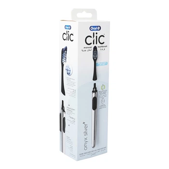 Мануальна зубна щітка Oral-b Clic Onyx Silver (змінна насадка, магніт для кріплення) (8001090201409)