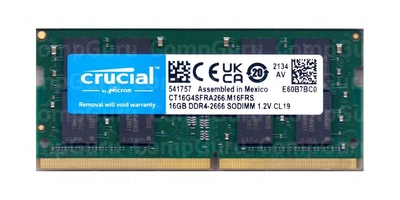 Оперативная память для ноутбука Crucial DDR4 16GB 2666MHz SO-DIMM