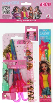 Набор канцтоварный подарочный ZiBi Super Girl на 4 предмета (ZB.9963)