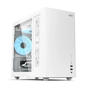 Корпус 2E Credo Plus (V350WG), White, без БЖ, Mini Tower, для Micro ATX / Mini ITX, 1xType-C / 1xUSB 3.0 / 1xUSB 2.0, макс. CPU - 165 мм / VGA - 350 мм, 3x120 ARGB, бічна панель із загартованого скла (2E-V350WG)