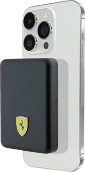 Powerbank Ferrari Metal Logo MagSafe 5000 mAh 15W Black (FEPB5MNCAK)