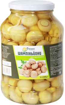 Грибы консервированные Домашні продукти Шампиньоны целые 1500 г (4820186120837)