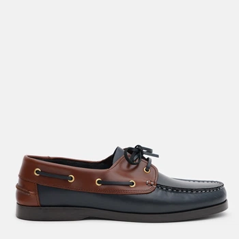 Чоловічі топсайдери шкіряні Beppi 2201220 40 26 см Navy/Brown (7000002601918)