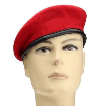 Армейский берет мужской из шерсти [FM115975] One size 56-60 Красный