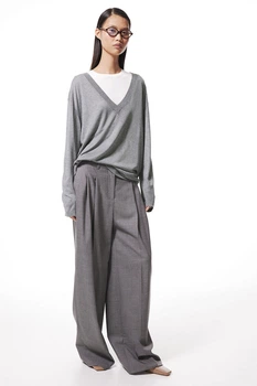Джемпер H&M 271239455 M Сірий