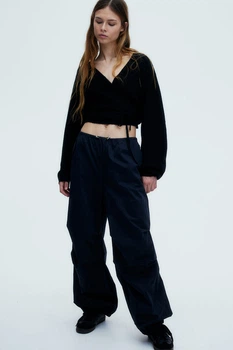Штани парашути H&M 271214225 XS Чорний