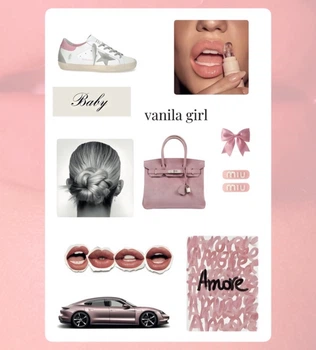 Объёмные 3D наклейки PINK AMORE Набор 10 шт Stiker Pack стикеры на телефон ноутбук смартфон планшет iPhone Samsung Xiaomi Pixel Huawei