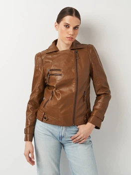 Куртка зі штучної шкіри жіноча Bologgy k108855br L Коричнева (ROZ6501011902)