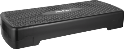 Степ платформа для аеробіки та фітнесу Rebel Active 2 ступені 68 см Чорна (5901890123068)