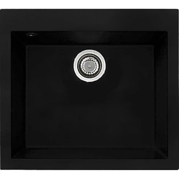 Кухонная мойка из искусственного камня/кварцевая 560х500х200мм, квадратная UNIVER Adamant Антрацит (31220560500)