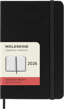 Ежедневник Moleskine 2026 карманный 9х14 см черный (8056999274603)