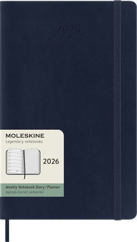 Щотижневик Moleskine 2026 середній 13х21 см сапфір м'який (8056999274702)