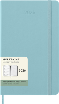 Щотижневик Moleskine 2026 середній 13х21 см аквамарин (8056999276409)