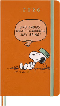 Щотижневик Moleskine 2026 Peanuts середній 13х21 см помаранчевий (8056999277147)