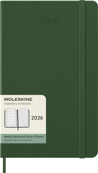 Щотижневик Moleskine 2026 середній 13х21 см миртовий зелений (8056999275525)