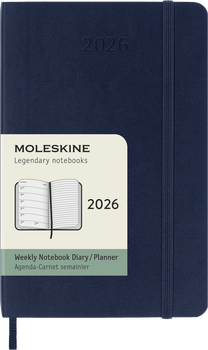 Щотижневик Moleskine 2026 кишеньковий 9х14 см сапфір м'який (8056999274771)
