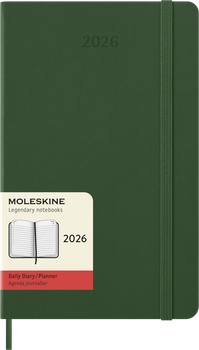 Ежедневник Moleskine 2026 средний 13х21 см миртовый зеленый (8056999275570)
