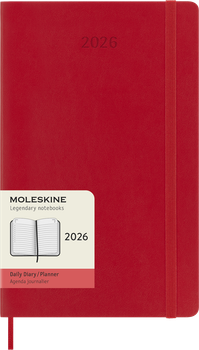 Ежедневник Moleskine 2026 средний 13х21 см красный мягкий (8056999274580)
