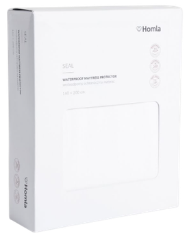 Наматрацник HOMLA Seal з водовідштовхувальним покриттям Білий 160 x 200 см (5906496717550)