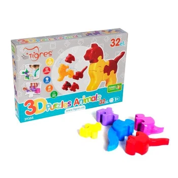 3D пазлы Животные 32 элемента для детей развивающая игрушка с козлом котенком (539072)