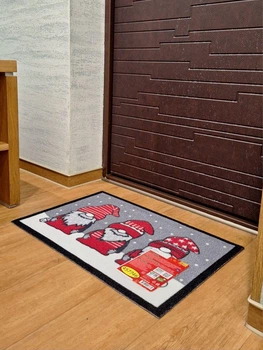 Новогодний напольный коврик Livarno Home 40*60 см Гномы