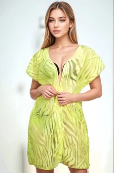 Туніка-халат для пляжу Fuba 2232992 Жовтий (стегна 92-95 см) 36 (XS)