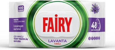 Універсальні вологі серветки для прибирання Fairy Power Lavanta 100шт