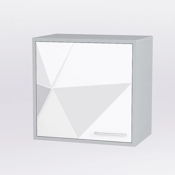Полка центральная с дверкою серия Triangle Grey К-2 люкс 600*600*366