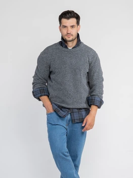 Светр чоловічий сірий з додаванням вовни Arber Crew-neck7 N-AVT-112 XL зріст 5 сірий (M10.63.12.531)