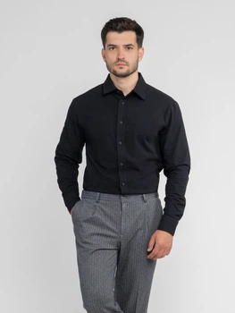 Сорочка чоловіча чорна трикотажна Arber JERSEY SHIRT L зріст 5 чорний (M05.26.02.531)