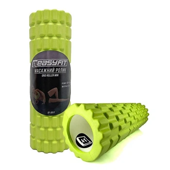 Масажний ролик EasyFit EF-2017-GN, EVA-піна, салатовий, 30×10 см - для йоги, фітнесу, реабілітації