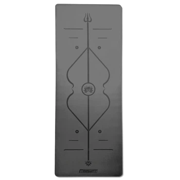 Коврик для йоги и фитнеса EasyFit EF-1925-BK, антискользящий, Чёрный, 184×68×0,5 см, Каучук
