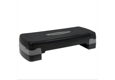 Степ-платформа 2-рівнева EasyFit EF-0540-GY Step-B, 68×28 см, висота 10–15 см, чорно-сіра — для фітнесу та аеробіки